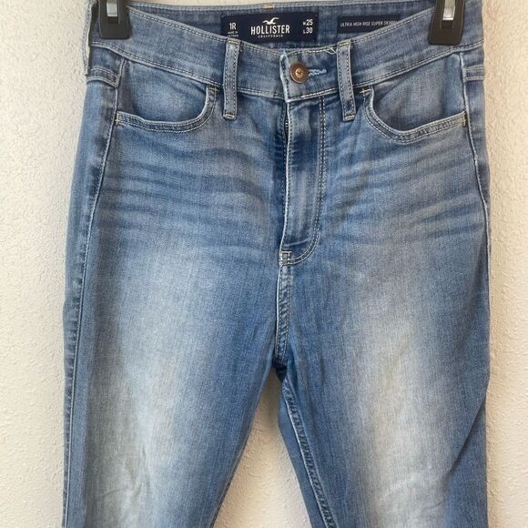 Hollister ultra High Rise Super Skinny Jeans Size w25 l30 EUC - Picture 2 of 7